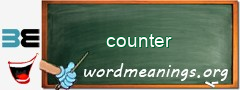 WordMeaning blackboard for counter